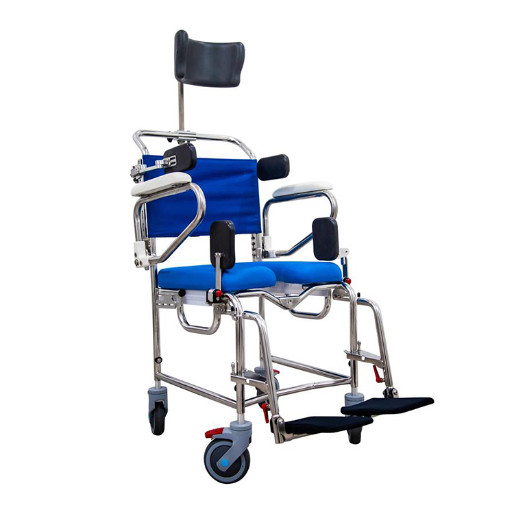 KCare Rehab Transit Commode with Swing Away Footrest