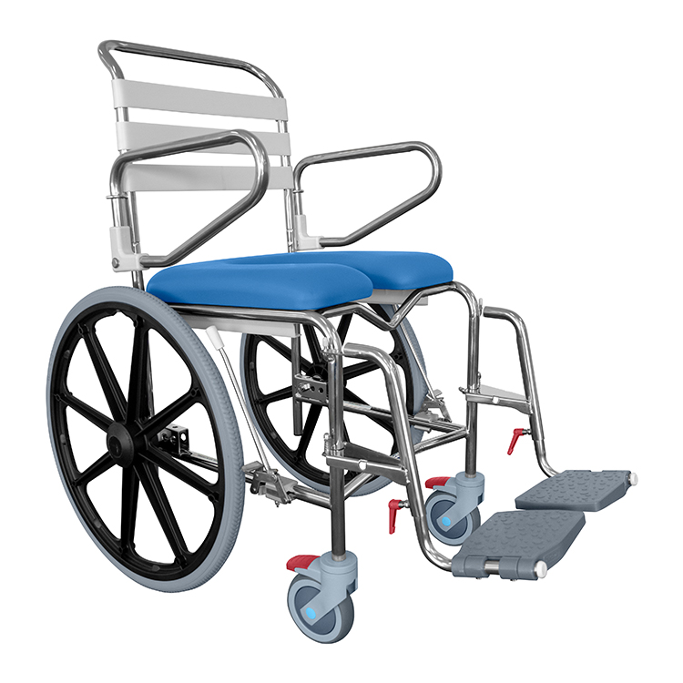 KCare Self Propelled Commode with Swing Away Footrest