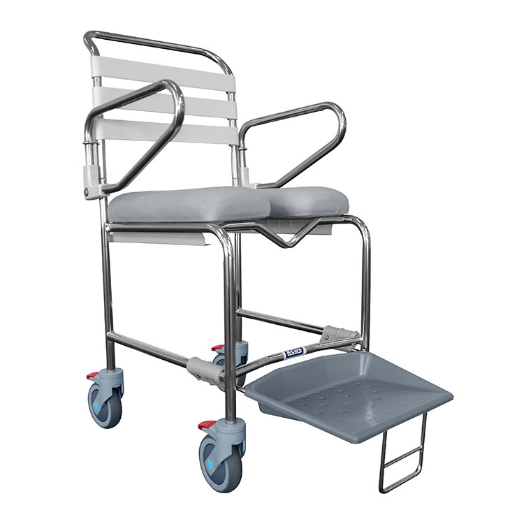 KCare Transit Commode with Sliding Footplate
