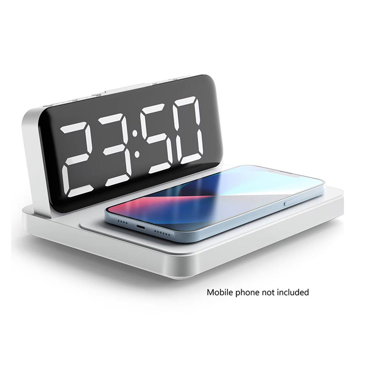KCare Digital Alarm Clock and Wireless Phone Charger