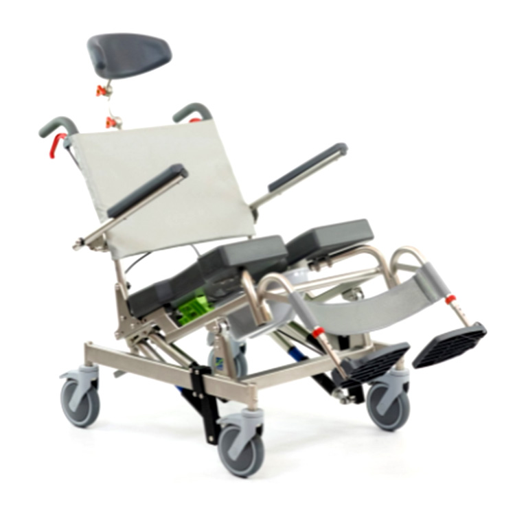 RAZ-AP600 Attendant Propel Heavy Duty Tilt Rehab Shower Commode